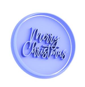 MERRY CHRISTMAS COOKIE CUTTER AND EMBOSSER Style 2