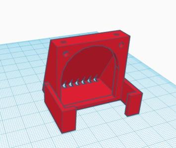 Hungry Hungry Bed Fan Cover of Reduced Height for Monoprice i3 v2