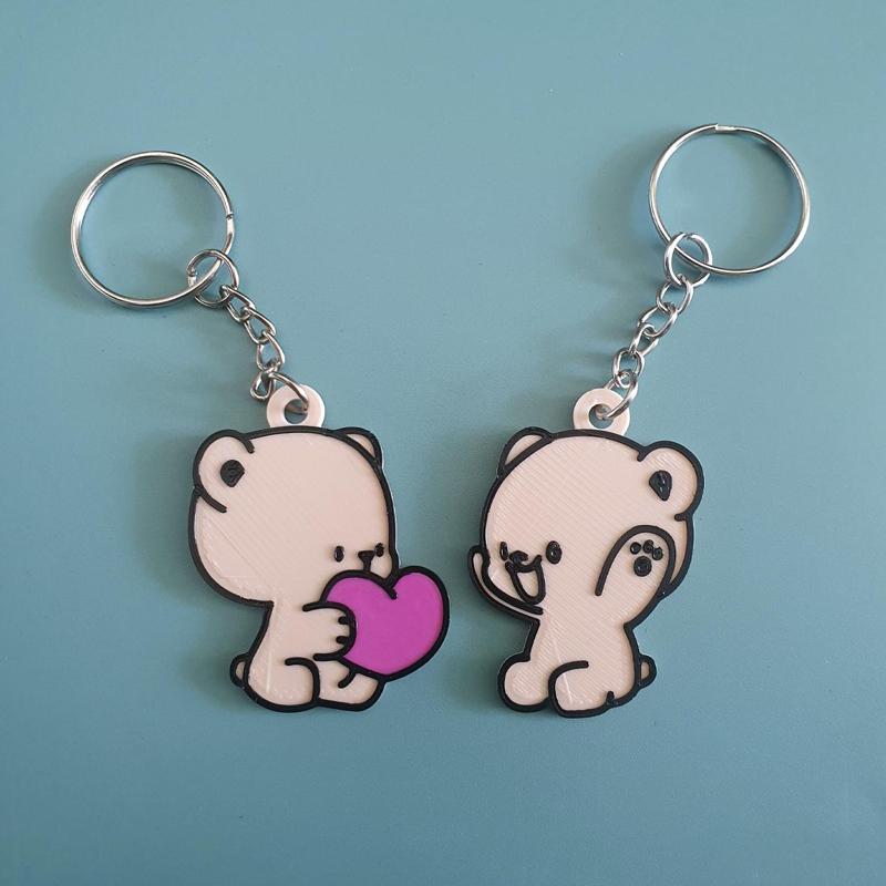 Milk & Mocha Bear couple key chains (OPTION 2)