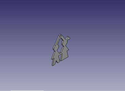 2D mini keychain