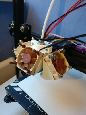 Tevo Tarantula E3D-v6 mount for BLTouch And 3 x 40mm fans