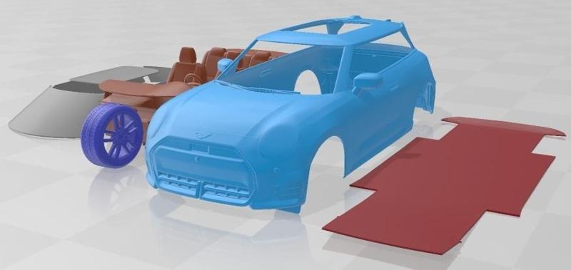 Mini Cooper SE JCW Trim 2024 V2 Printable Car