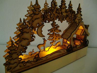 LaserCut - candle arch - Schwibbogen Schmiede