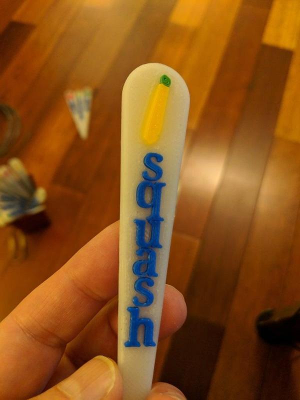 Summer Squash Garden Marker