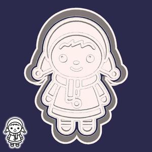 Christmas | New Year cookie cutters - cute kid (style 6)