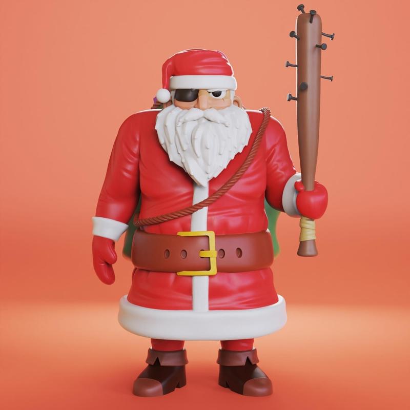 3d printable Badass Santa