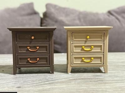 1:12 Night Stand with 3 Drawers