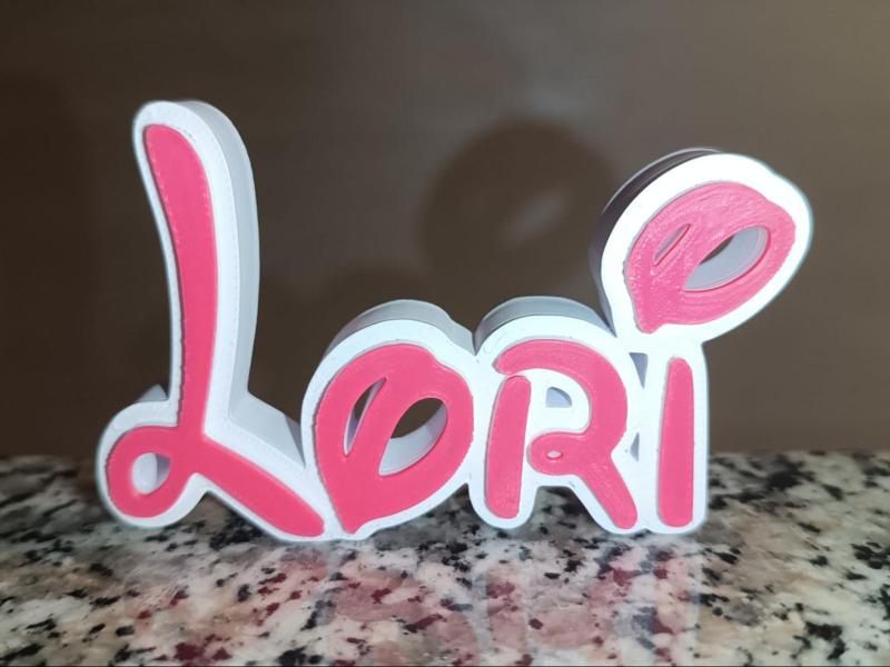 Disney Name Sign Lori Kid Room Wall Decor 3D ART