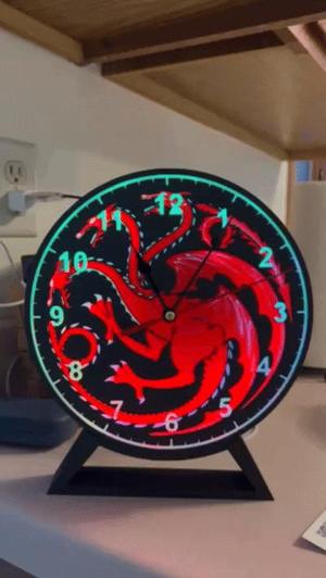 House Of The Dragon Led clock