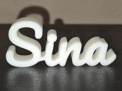 Sina Name Sign Display Decor