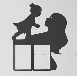 photo frame woman child