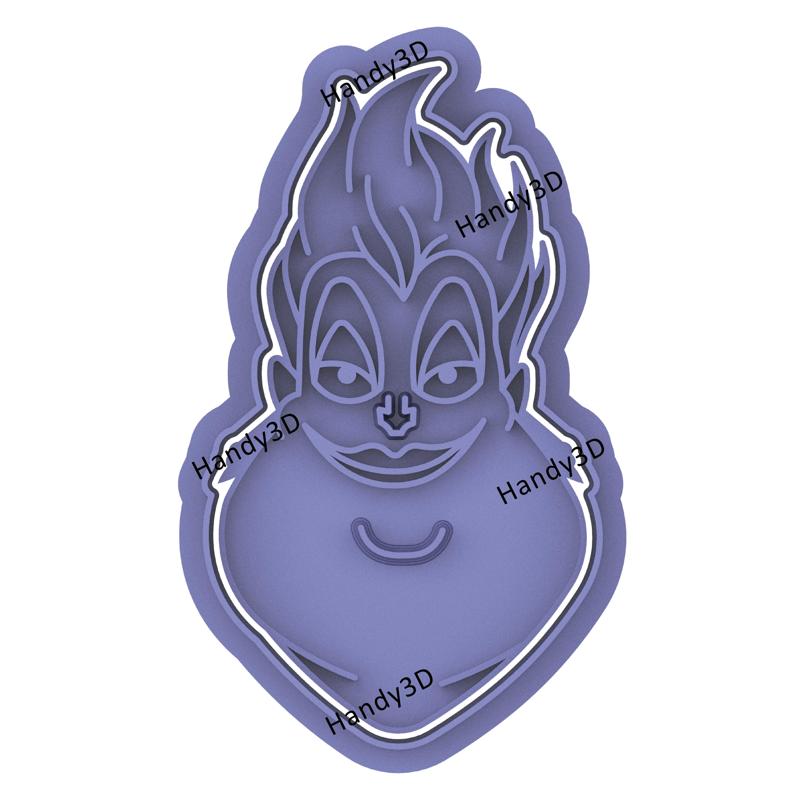 Ursula face - little mermaid cookie cutter 9cm