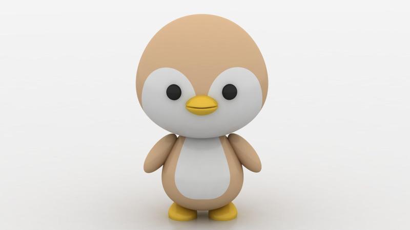 BABY PENGUIN ANIMAL TOY 3D PRINTABLE MODEL