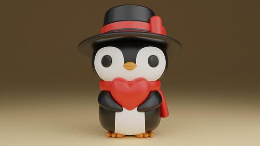 Penguin valentine