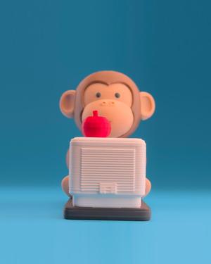 QWERTY CUTE COLLECTIBLE | MONKEY TOY FIGURE | DESKTOP COMPANION | APE | CHIMP | ANIMALS | GEEK | COMPUTER | NERD
