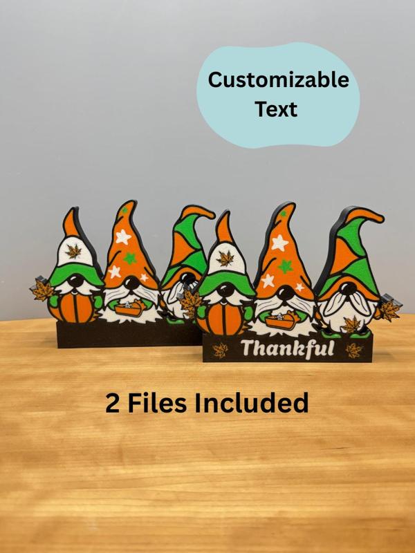 Fall Gnome Shelf Decor Thanksgiving Home Decor 2 Files Included Customizable
