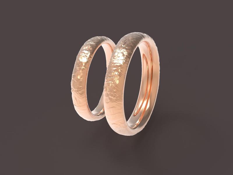 Nature comfort wedding rings