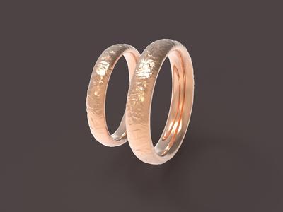 Nature comfort wedding rings