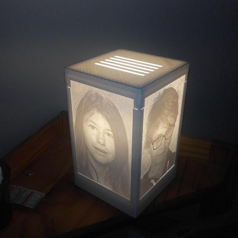 lanterne pour 4 lithophanes 10cmx15cm