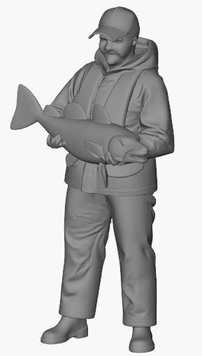 Fisherman with cod type 13
