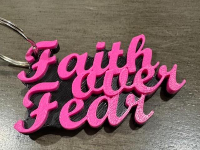 Faith over Fear keychain