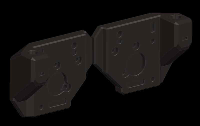 Prusawire motor mounts for linear rods 10x330mm