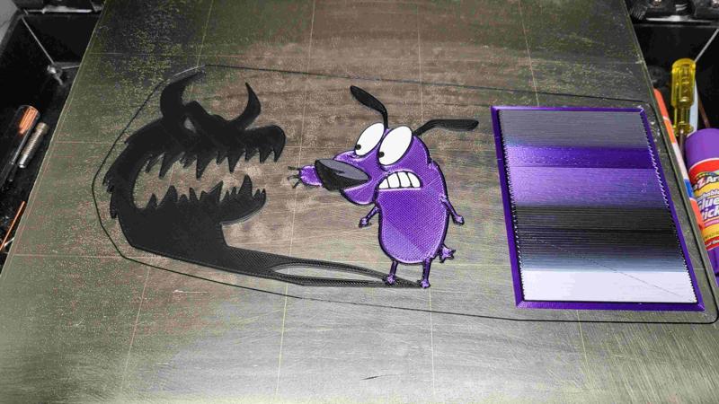 MultiColor Remix COURAGE THE COWARDLY DOG SILHOUETTE by Pekole