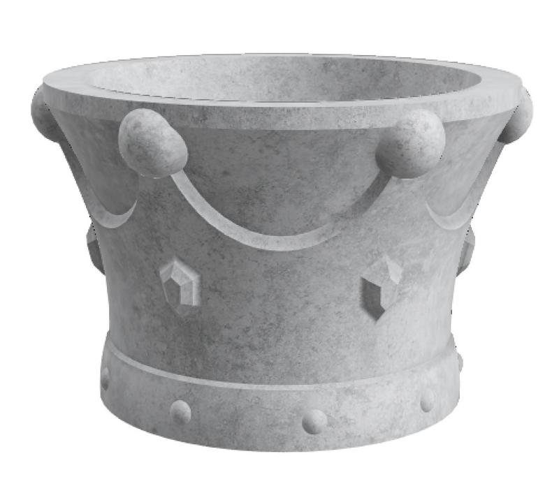 MOLD CROWN CEMENT POTS