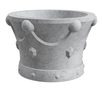 MOLD CROWN CEMENT POTS