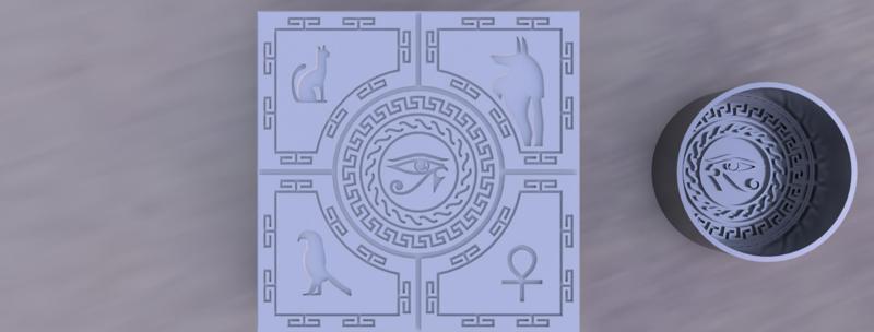 greek artistic tile anubis mold 5 pieces