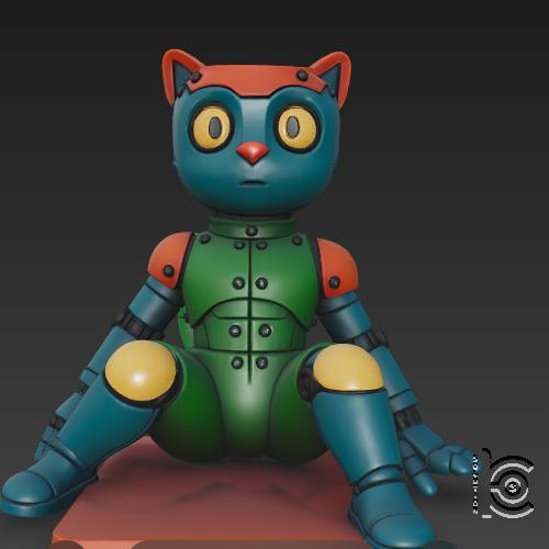 Confused Robo Cat - 3D printable model