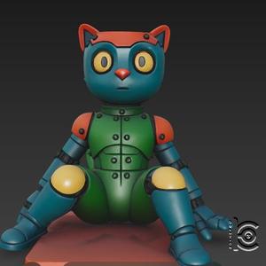 Confused Robo Cat - 3D printable model