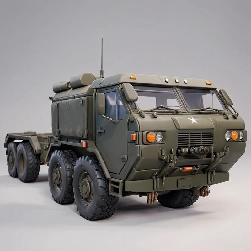 Military Heavy Transport Truck 3D Model STL Printable
