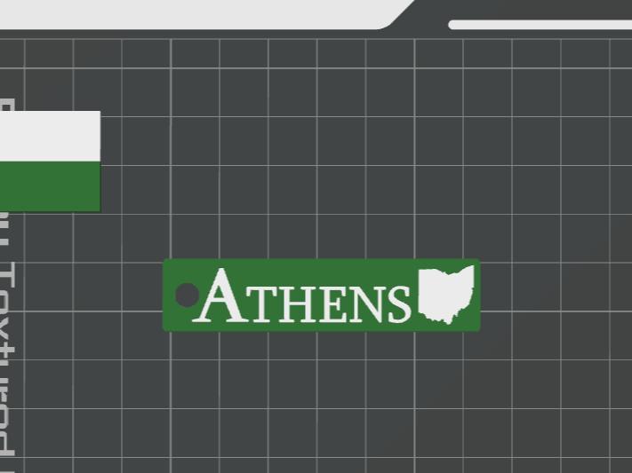 Athens Ohio (Ohio University) Keychain