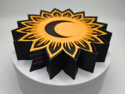 Crescent Moon Blossom Coaster Set + Holder