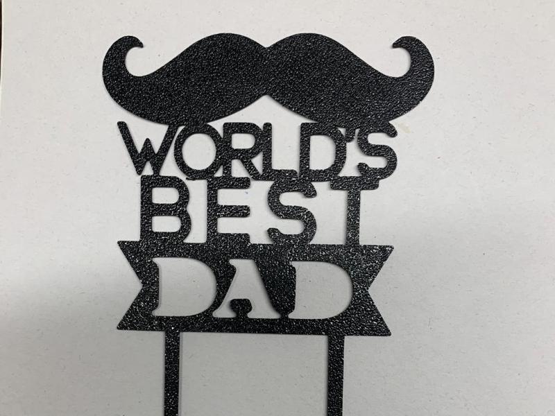 worlds best dad cake topper