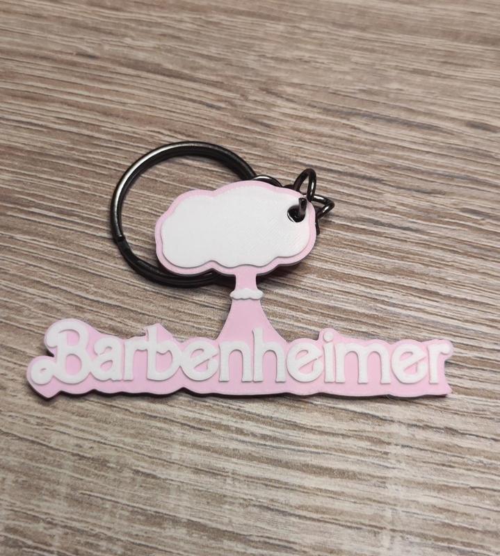 Barbenheimer keychain