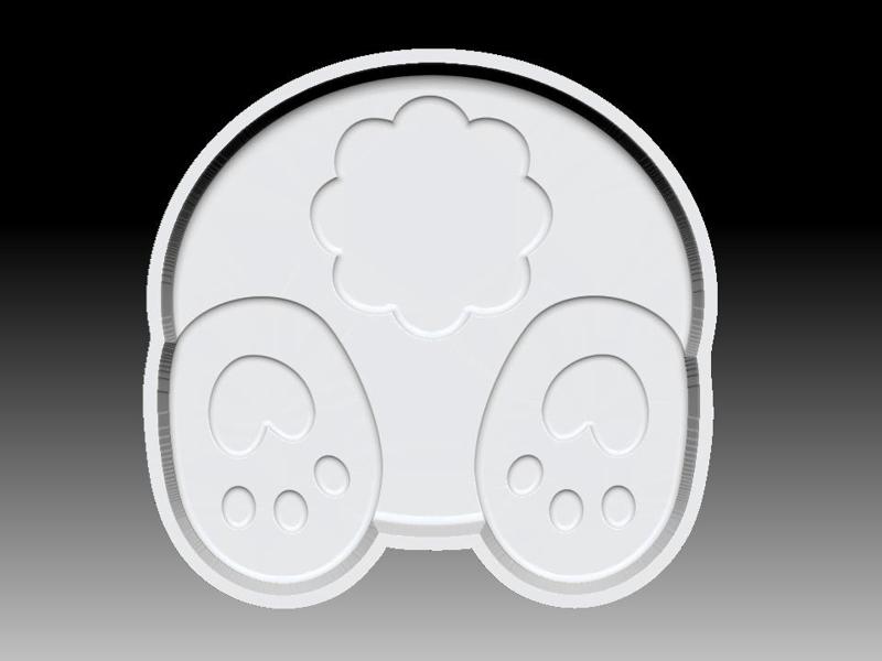 BUNNY BUTT BATH BOMB MOLD