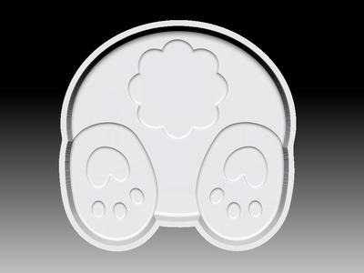 BUNNY BUTT BATH BOMB MOLD