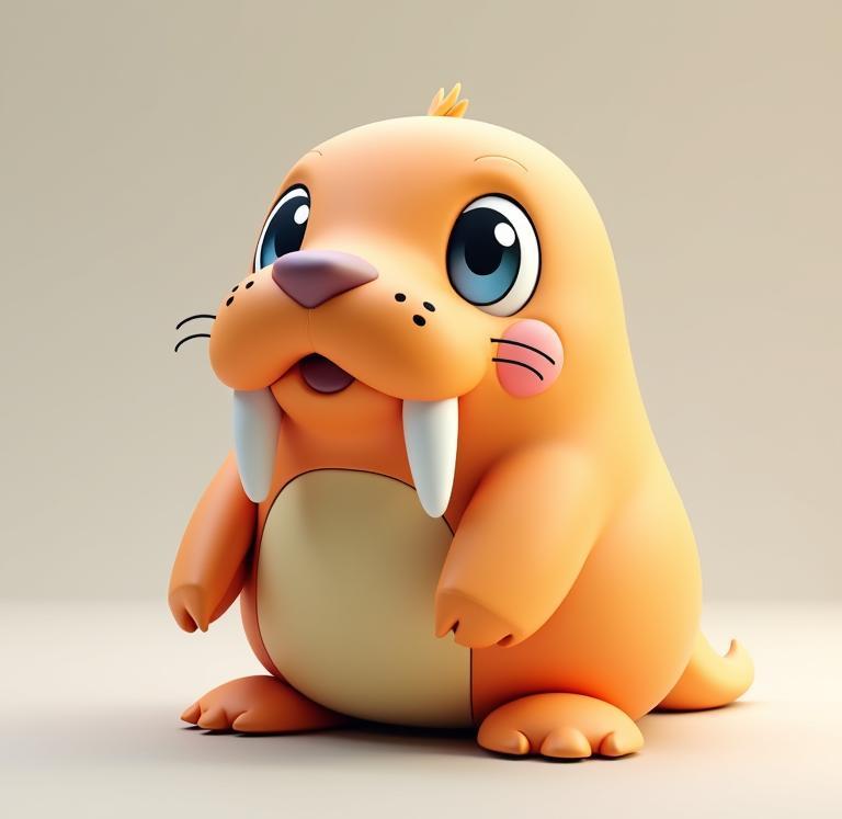 Gus The Walrus - Print Mon 3D Animal Creature
