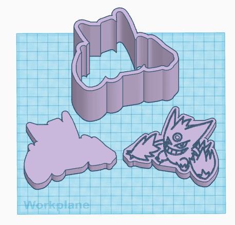 Pokemon: Mega Gengar 3 Piece Bath Bomb Mold