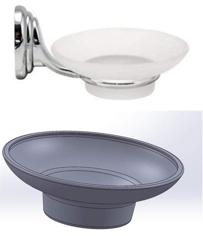 Jabonera de Vidrio Esmerilado Repuesto