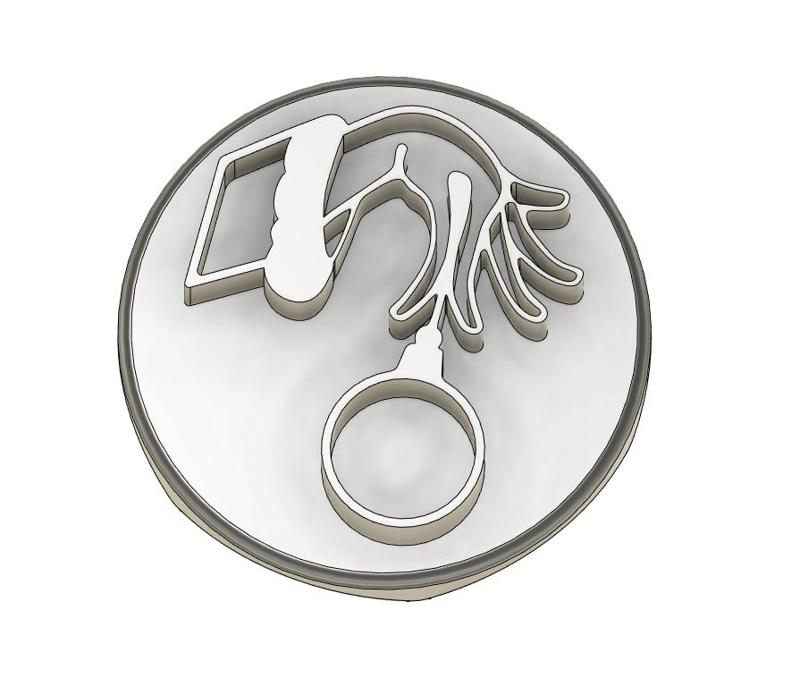 Christmas Hand Holding Glob Soap Stamp