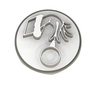 Christmas Hand Holding Glob Soap Stamp