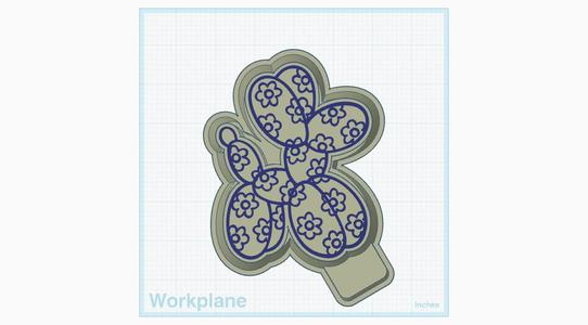 Floral Balloon Dog Freshie Mold