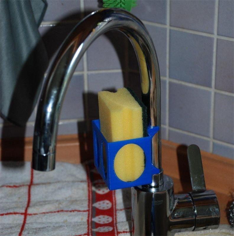 Customizable Sponge Holder for Kitchen Faucet