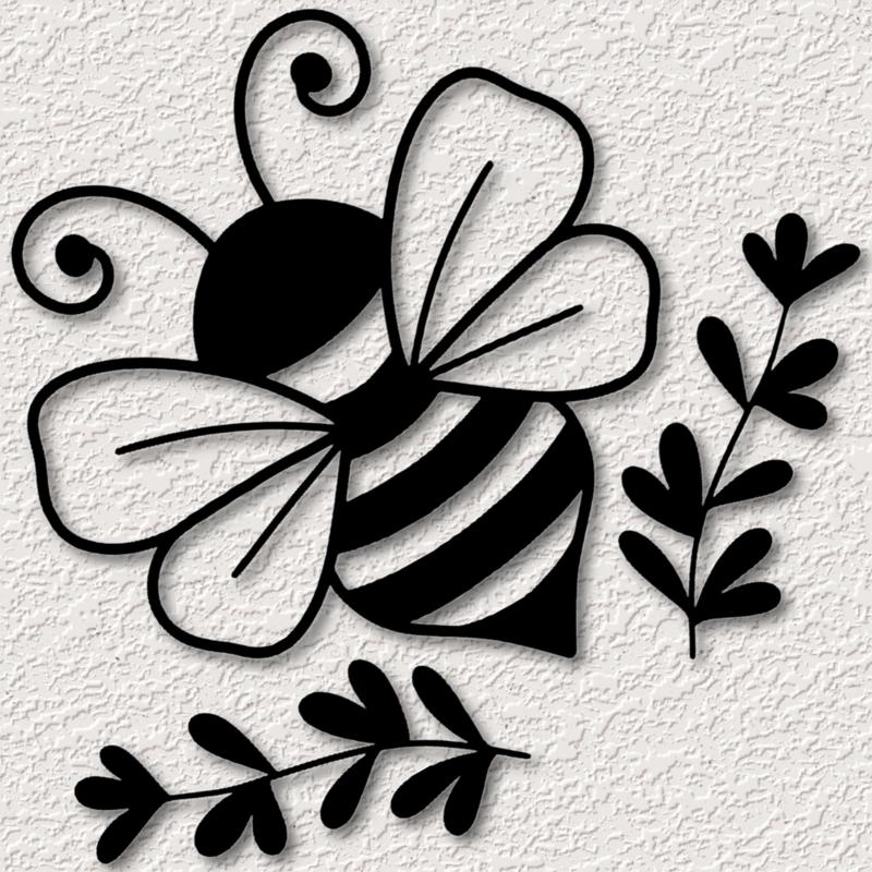 minimalist honey bee 3 piece pack honeybee wall art bee wall decor