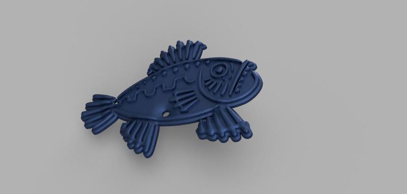 Aztec Key Ring - Fish