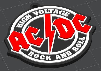 ACDC Keychain circle