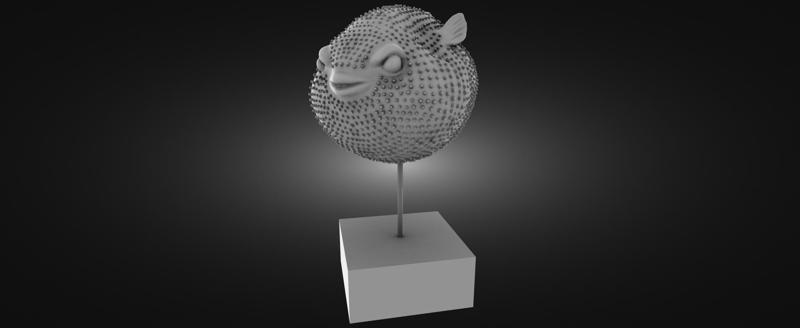 Decorative figure of Fugu fish